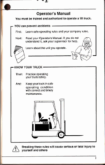 Clark TM12-25 36Volt Forklift Operators Manual (OM-586)