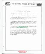 Clark C20S.U. & C25S.U. -1-436 and Above Maintenance Manual (Code 130)