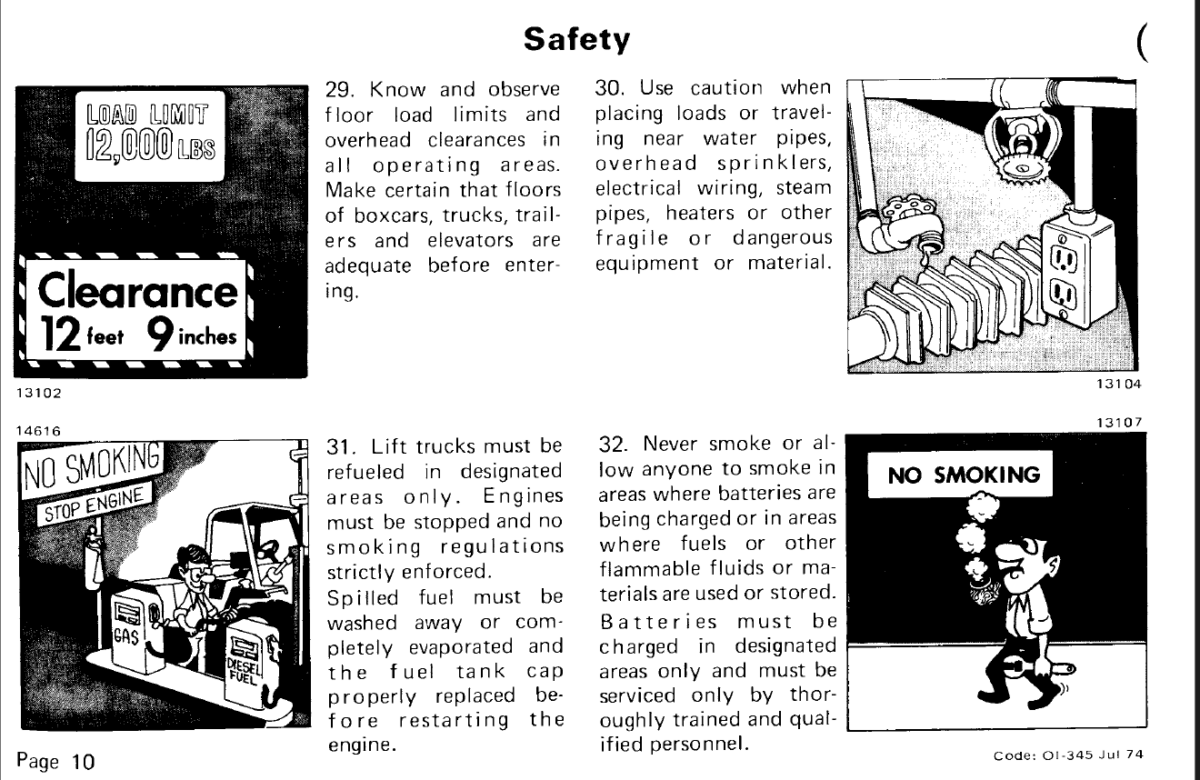 Clark C300 40 thru 50 Forklift Operators Manual (OI-345)