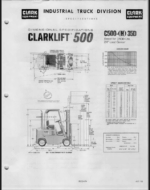 Clark C500-Y355D, C500-H355D, C500-355D, C500-HY355D Forklift Operators Manual (O-221)