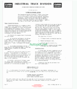 Clark 915 Perkins Gas Forklift Planned Maintenance and Adjustment Procedures Manual (PMA544)