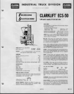 Clark EC30B, EC40B, EC30C, EC40C, ECS50C Forklift Operators Manual (O-172)