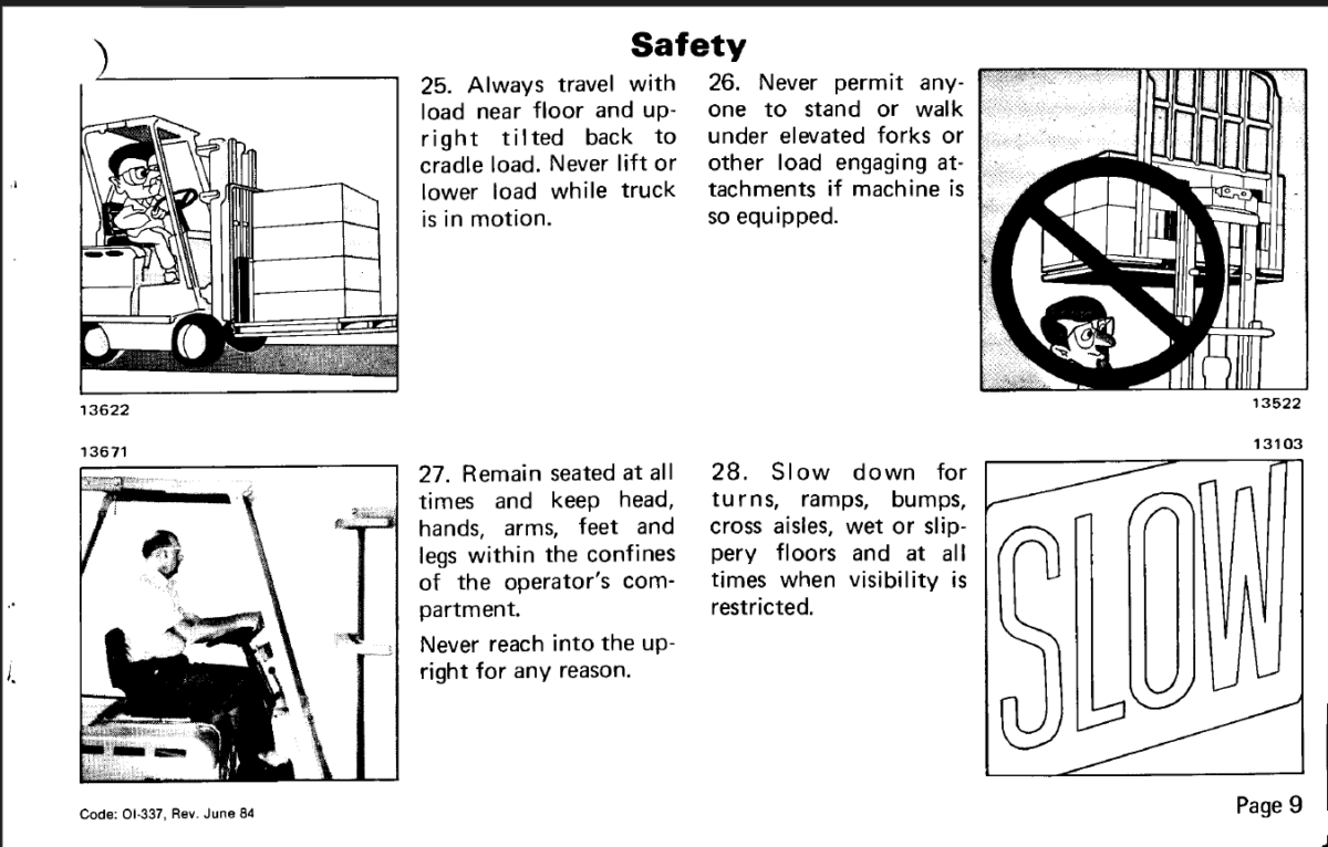 Clark EC500 S30, S35 Forklift Operators Manual (OM-595)