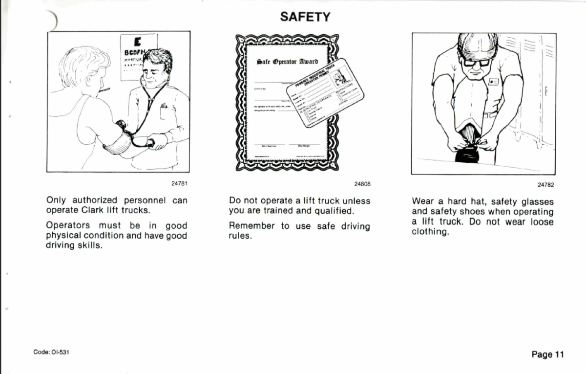 Clark NT12 Forklift Operators Manual (OI-531)