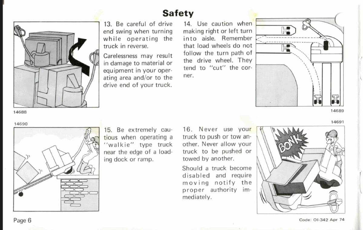 Clark P30 thru 60 Forklift Operators Manual (OI-342)