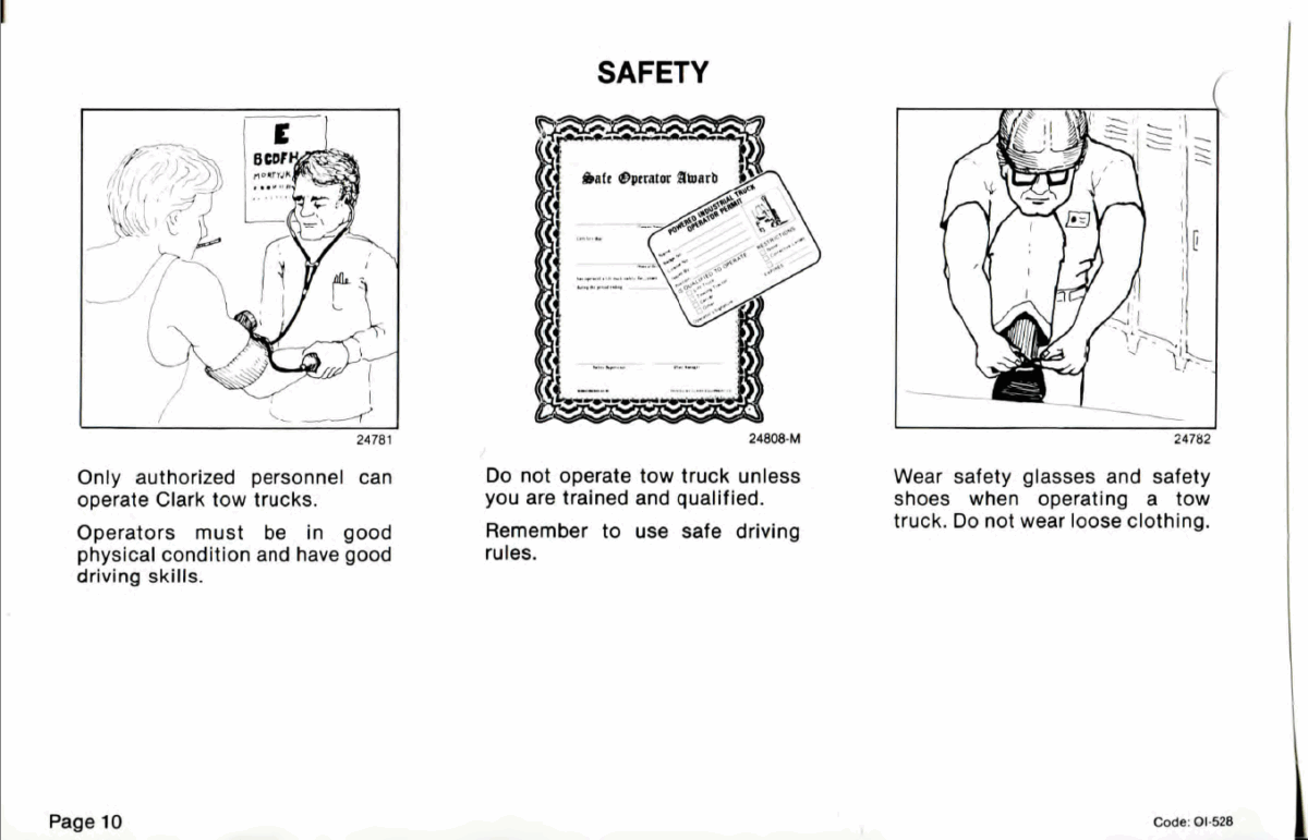 Clark PT5, PT7 Pallet Truck Operators Manual (OI-528)