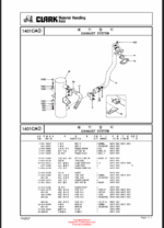 Clark FX20, FX25, FX30L, SF20, SF25, SF30L Forklift Parts Manual (FA20LT)