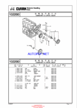 Clark FX203, FX253, FX303D, SF20, SF25, SF30D Forklift Parts Manual (FA20DT)