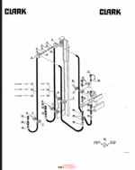 Clark DPR20, DPR25, DPR30 Diesel Rough Terrain Lift Truck Parts Manual (DPR-1 5645 2nd Rev)