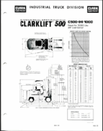 Clark C500-100, C500-120 D, C500-Y100, C500-Y150 D Forklift Operators Manual (O-299)