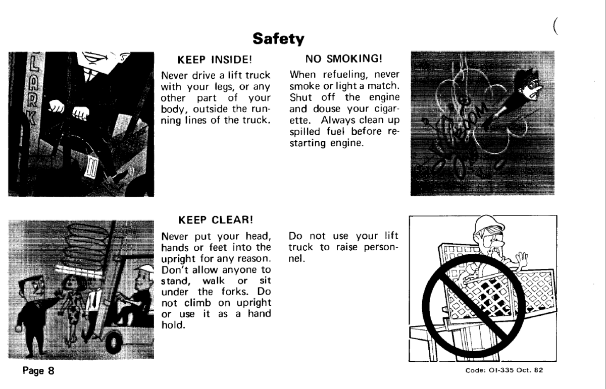 Clark C500Y 100 thru 150 Forklift Operators Manual (OI-335)