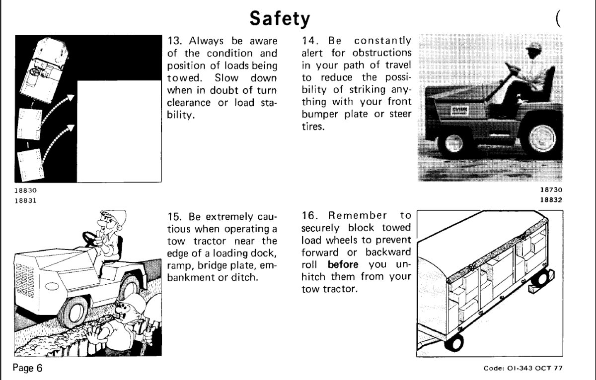 Clark CTA 30 thru 50 Forklift Operators Manual (OI-343)