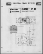 Clark CY40B Forklift Operator and Maintenance Manual (O-202)