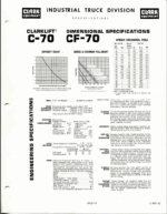 Clark CY60, CY70, CY80, CFY60, CFY70, CFY80, C60, C70, C80, CH60, CH70, CH80, CHY60, CHY70, CHY80 Forklift Operators Manual (O-126)