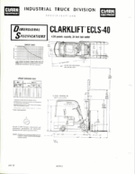 Clark ECLS30B, ECLS40B Forklift Operators Manual (O-150)