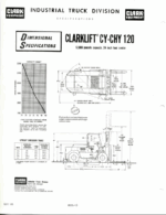 Clark CY100, CY120, CY140, CHY100, CHY120, CHY140 Forklift Operators Manual (O-153)