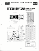 Clark C500-100, C500-120 D, C500-Y100, C500-Y150 D Forklift Operators Manual (O-299)