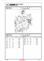 Clark FX353, FX403, FX453D, SF35, SF40, SF45D Forklift Parts Manual (FA35DT)