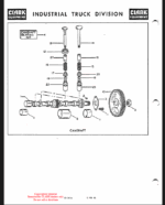 Clark CY40B Truck, Lift, Fork, Gasoline Powered Pneumatic Rubber Tires Technical Manual (GX28B6)