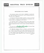 Clark C20B-1-296, C20P-1-366, C25B-1-296 thru Lot 617 Maintenance Manual (B79)