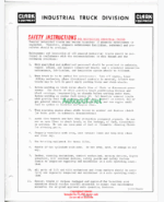 Clark C20S.U. & C25S.U. -1-436 and Above Maintenance Manual (Code 130)