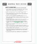 Clark C30B-1-331, C40B-1-331, C50B-1-331, CLR40B-1-548 Forklift Operators Manual (O-B81)
