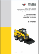 Wacker Neuson SW32 Skid Steer Loader Parts Manual