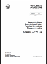 Wacker Neuson DPU90Lec770 US Reversible Plates Parts Manual