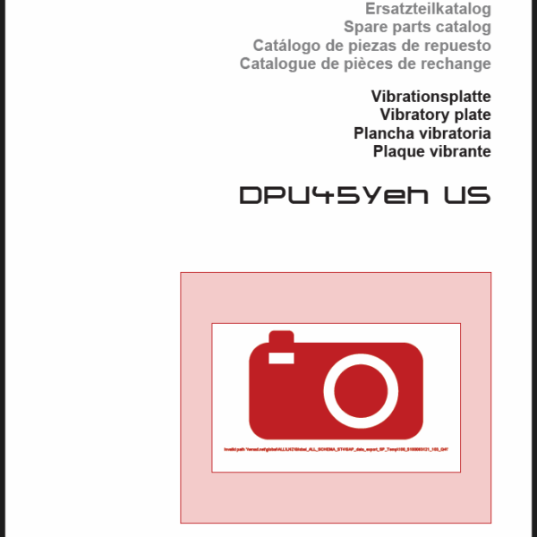 Wacker Neuson DPU45Yeh US Vibratory Plate Parts Manual