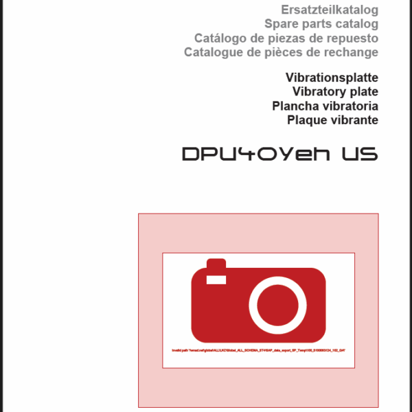 Wacker Neuson DPU40Yeh US Vibratory Plate Parts Manual