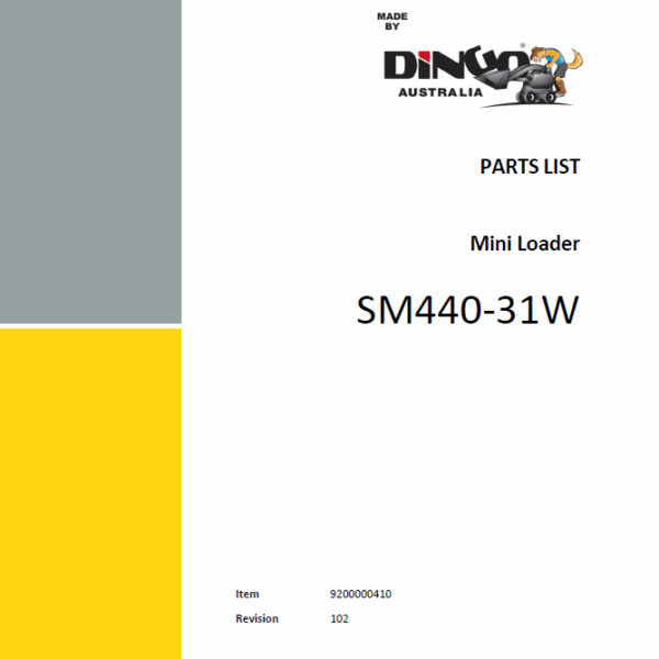 Wacker Neuson Dingo SM440-31W Mini Loader Parts Manual