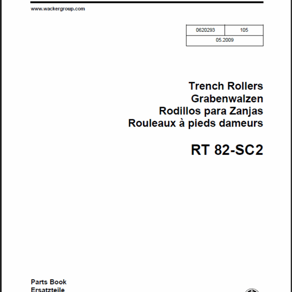 Wacker Neuson RT82-SC2 Trench Roller Parts Manual
