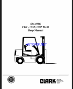 Clark CGC, CGP, CDP 20-30 Forklift Service Manual (S598S)