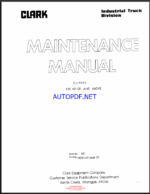Clark CEC431CR Clipper Maintenance Manual (A3)