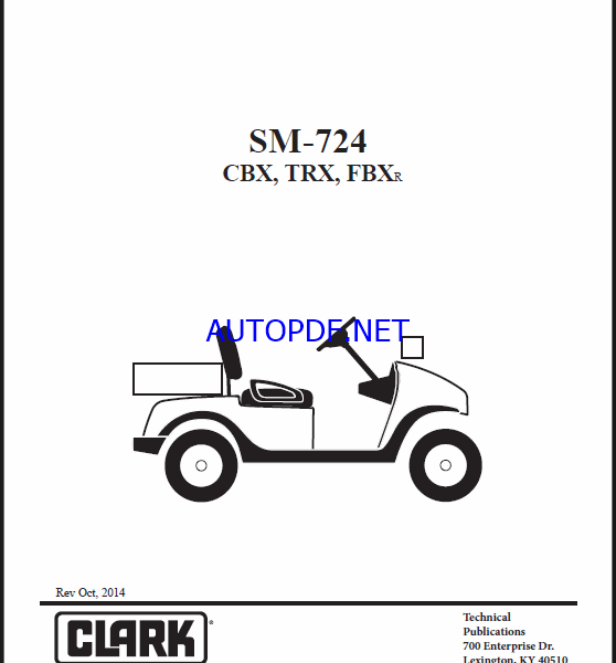 Clark CBX, TRX, FBX Low Tractor Service Manual (SM724)