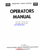 Clark C500-Y1625D-1, C500-Y2030D-1 Forklift Operators Manual (O-300)