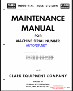 Clark Clarklift 30, 40, 50 Maintenance Manual (81)