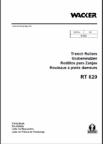 Wacker Neuson RT820 Trench Roller Parts Manual