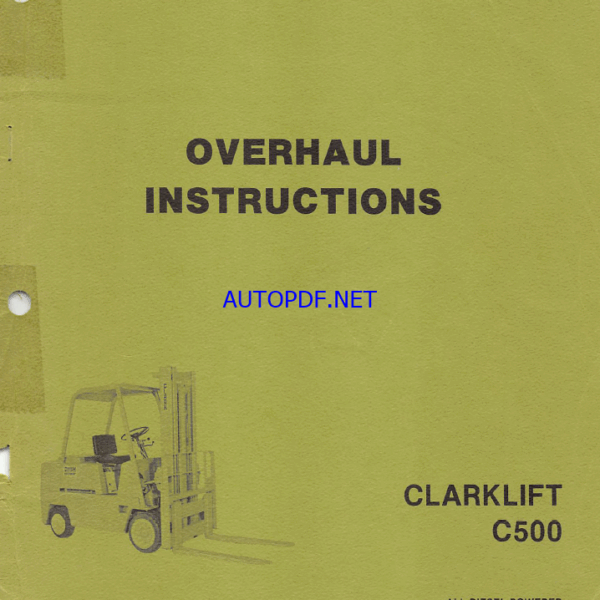 Clark Clarklift C500 Overhaul Instructions (OH431)
