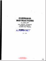 Clark Clarklift G.M. Diesel Powered Overhaul Instructions (OH396)