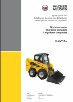 Wacker Neuson SW16 Skid Steer Loader Parts Manual