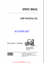Clark CMP 40, 45, 50s D,L Forklift Service Manual (SM712)