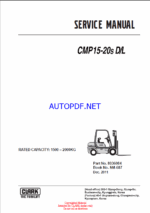 Clark CMP15-20s D,L Forklift Service Manual (SM687)