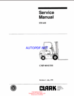 Clark CMP40, CMP45, CMP50S Forklift Service Manual (SM648)