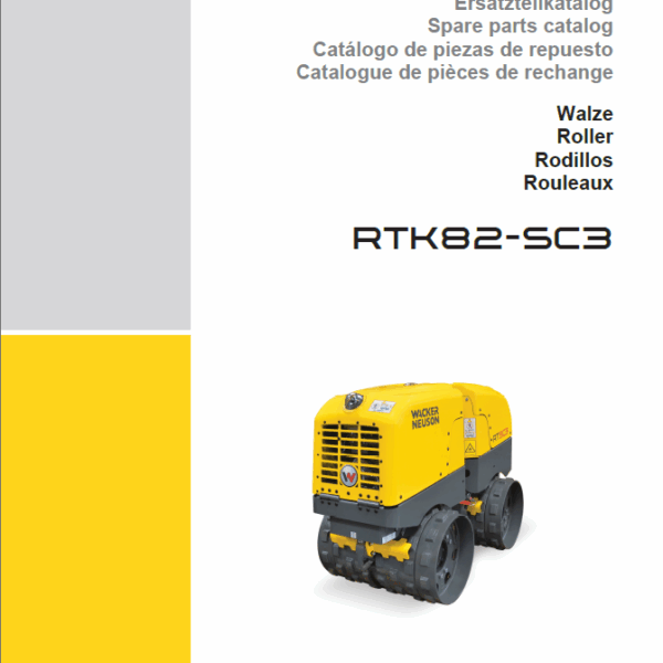 Wacker Neuson RTK82-SC3 Roller Parts Manual