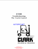 Clark Curtis Control ET208 Forklift Troubleshooting Technical Training (ET208)