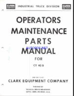 Clark CY40B Forklift Operators and Maintenance Manual (O-234)