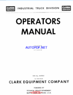 Clark CY150B, CY300B Operators Manual (O-B88-2)