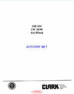 Clark TW20-40 Tri Wheel Overhaul Manual (OH334)
