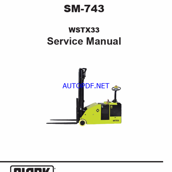 Clark WSTX33 Service Manual (SM743)